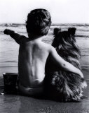 Dog & Boy at the Beach